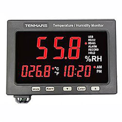 デジタル温湿度計 (データロガー付き、高輝度大型表示) TM-185A