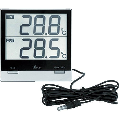 デジタル温度計　Smart　C　最高・最低　室内・室外防水外部センサー 73118