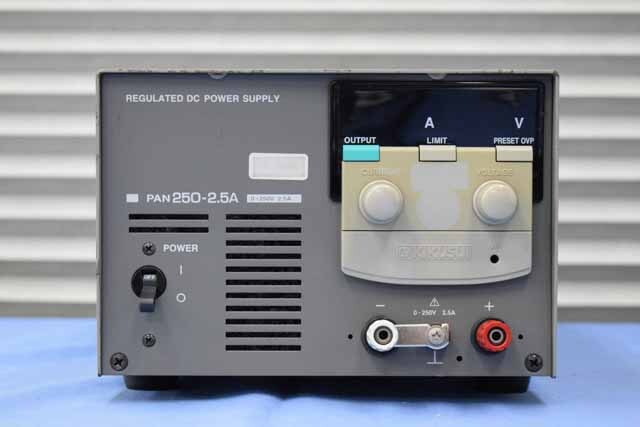 【中古品（保証あり）】菊水電子工業　直流安定化電源　PAN250-2.5A　(管理番号：UKK-04064) PAN250-2.5A