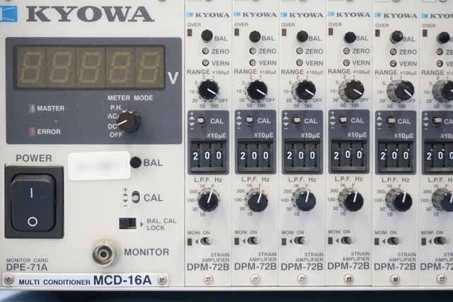 【中古品（保証あり）】共和電業　動ひずみ測定器　MCD-16A / DPM-71B(16台)　(管理番号：UKK-09811) MCD-16A / DPM-71B(16台)