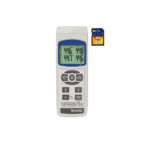 SDカードデータロガデジタル4ch温度計 TM-947SD